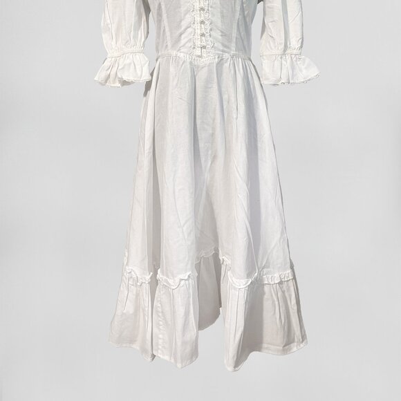 Gunne Sax White Midi Dress - Picture 2 of 8